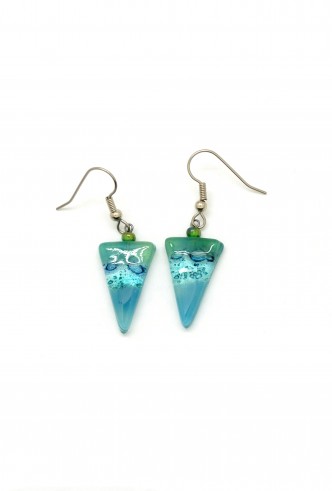 Triangle Point Glass Earrings Triangle Point Glass Earrings